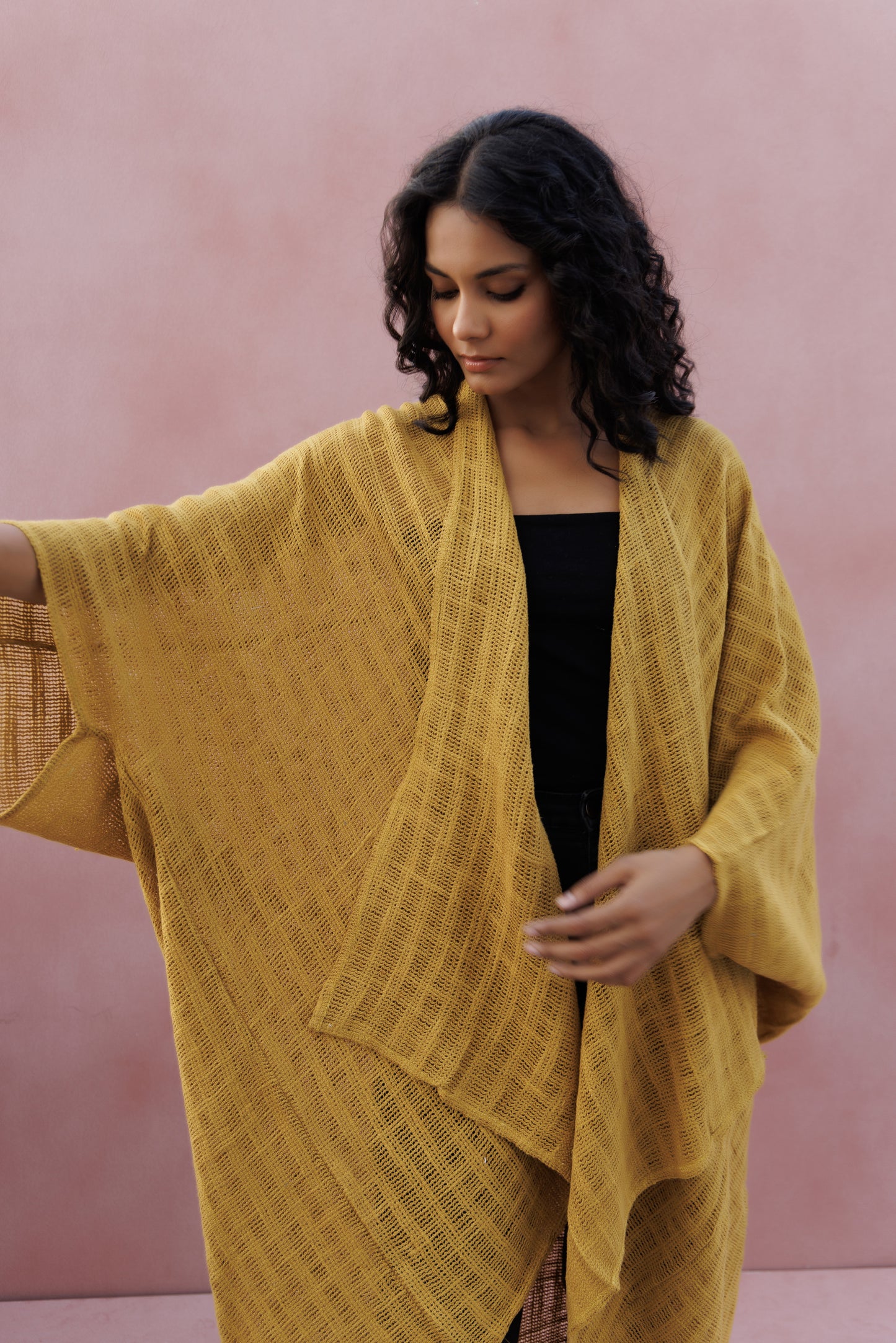 Hemp Cotton Kimono - Marigold