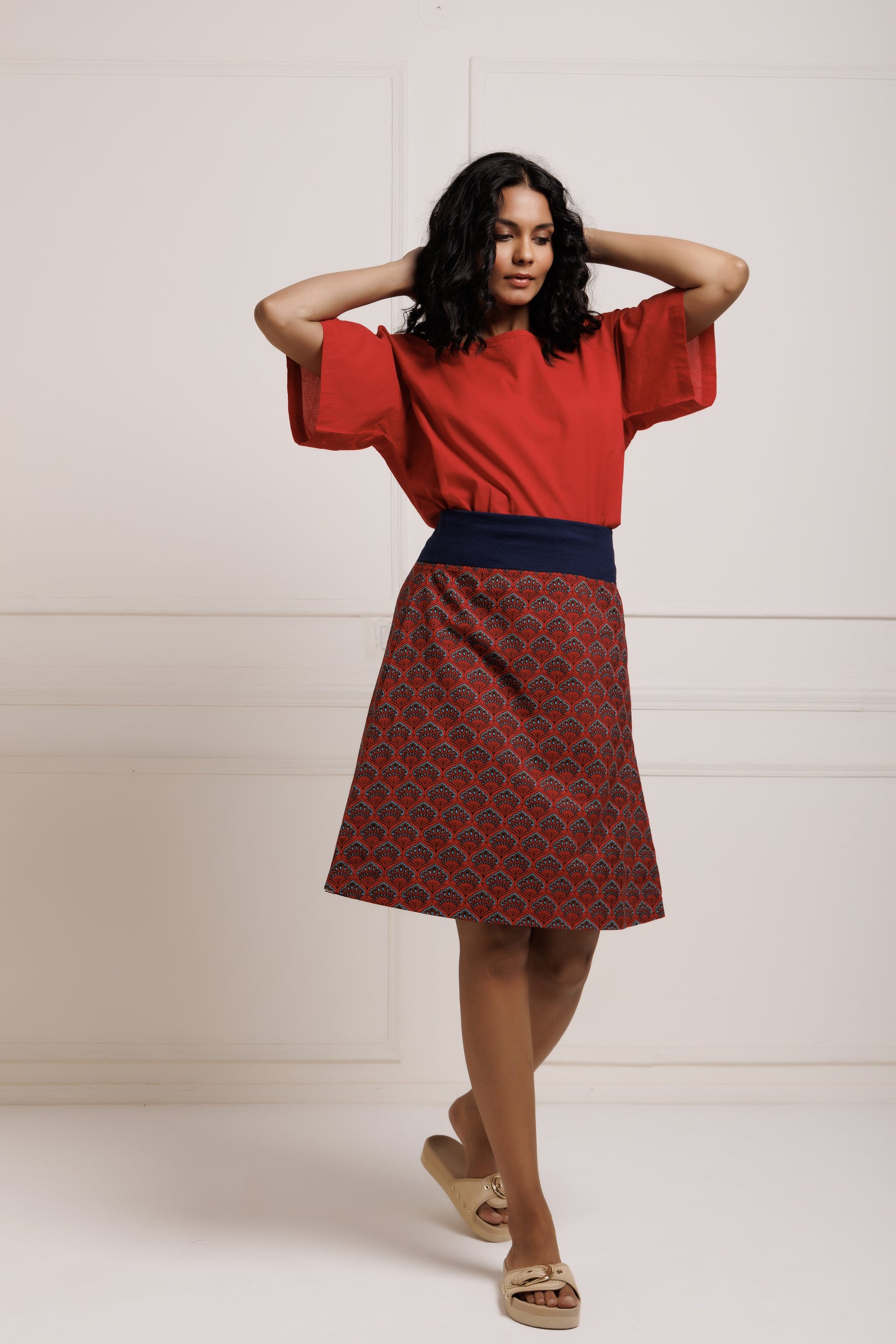 Reversible skirt - Scarlet & Red