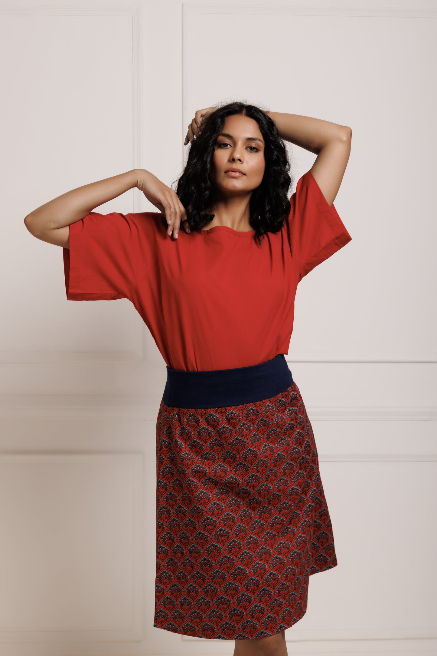 Reversible skirt - Scarlet & Red