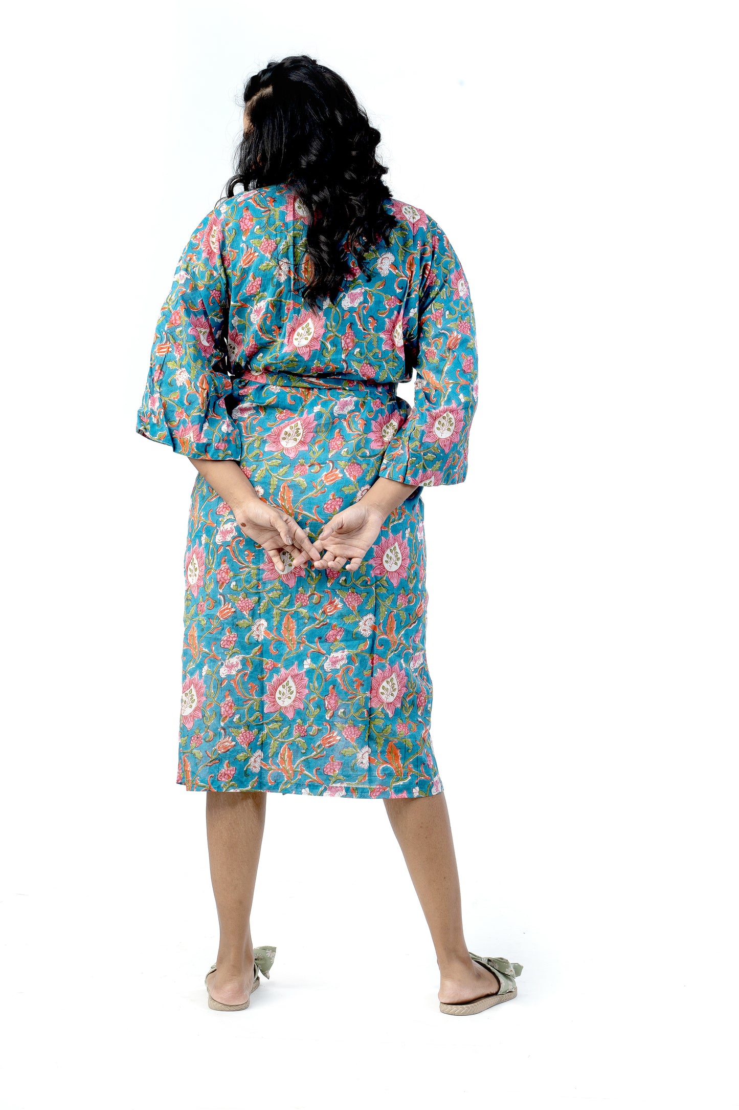 Bathrobe - Blue paisley