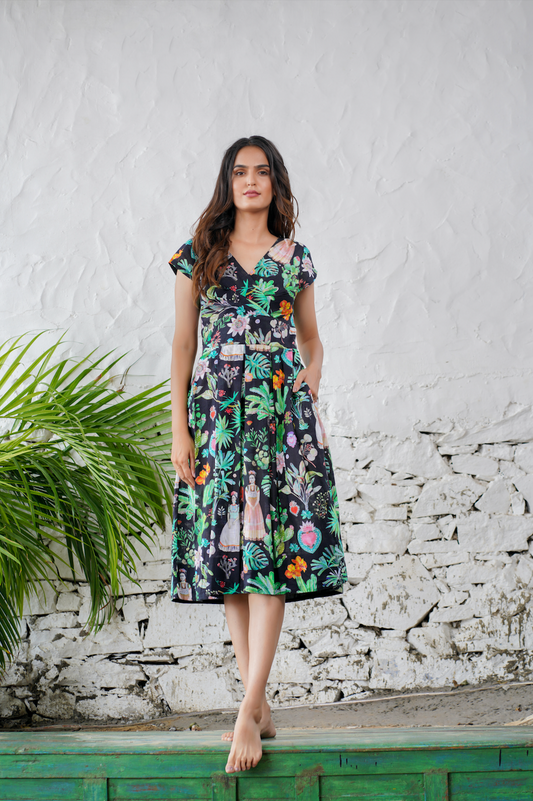50's Dress - Frida Lime