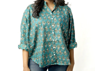 Batwing shirt - Ocean