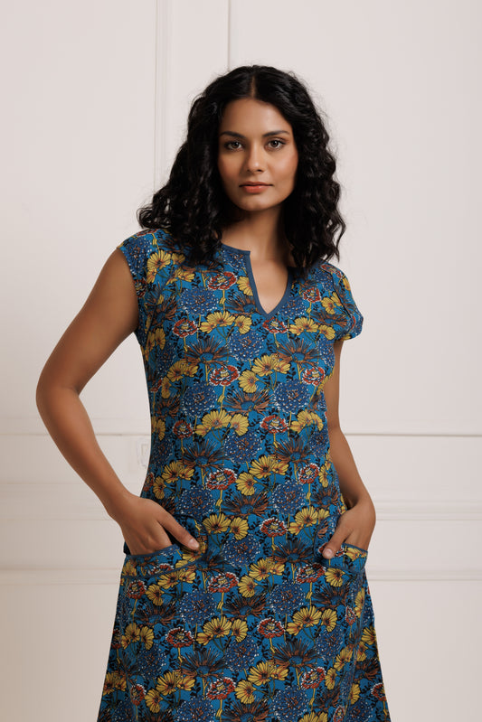 New Spicy tunic - Mustard daisy