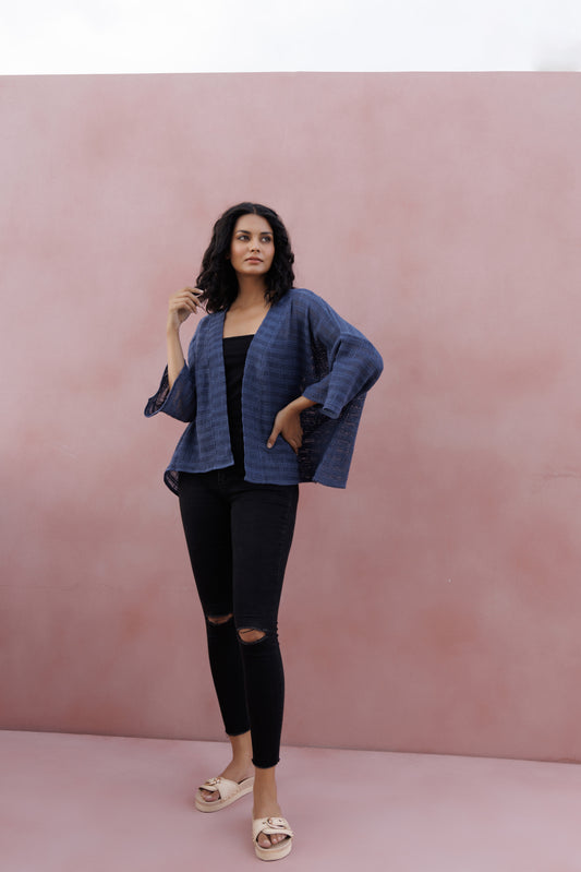 Hemp Cardi - Indigo