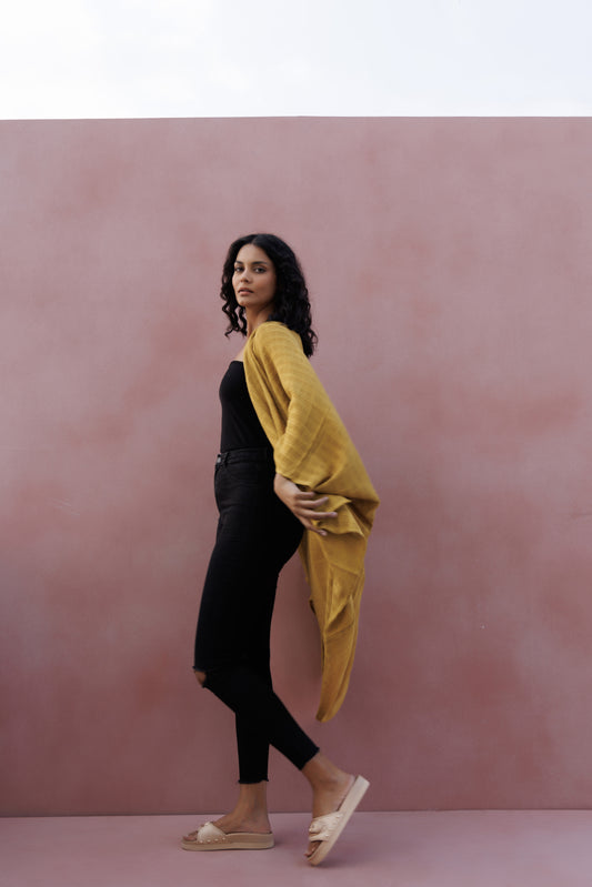 Hemp Cotton Kimono - Marigold