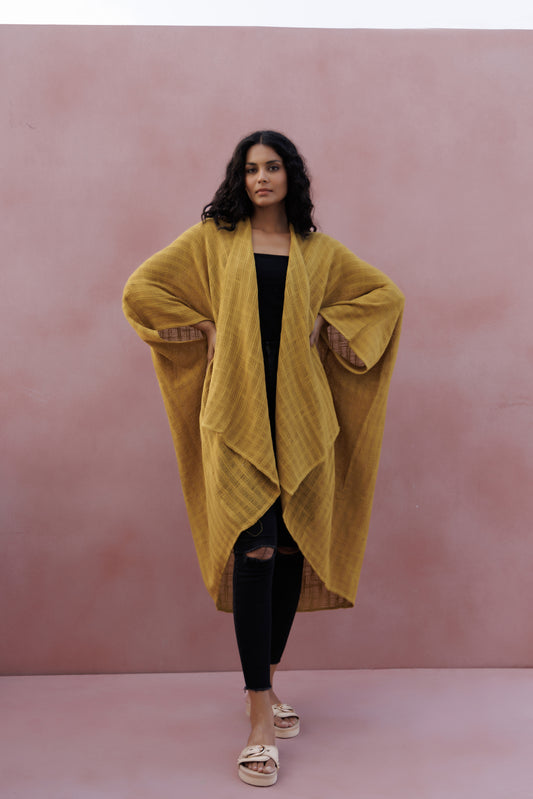 Hemp Cotton Kimono - Marigold