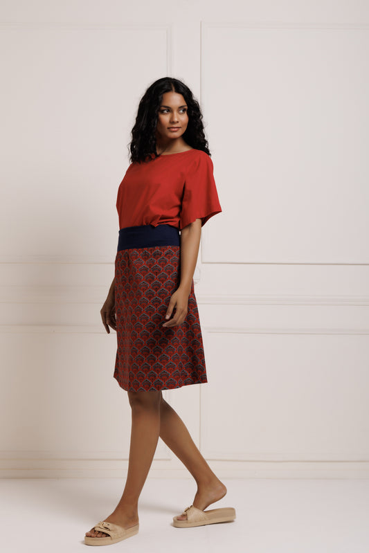 Reversible skirt - Scarlet & Red