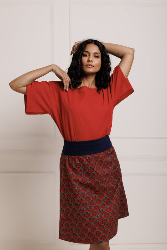 Reversible skirt - Scarlet & Red