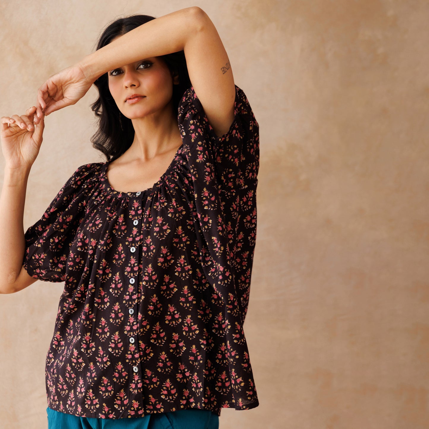 Bella top - Musk rose