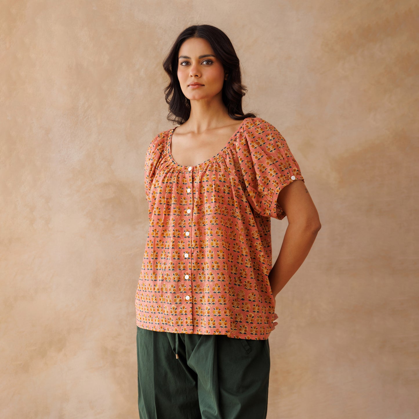 Bella top - Earthy pink