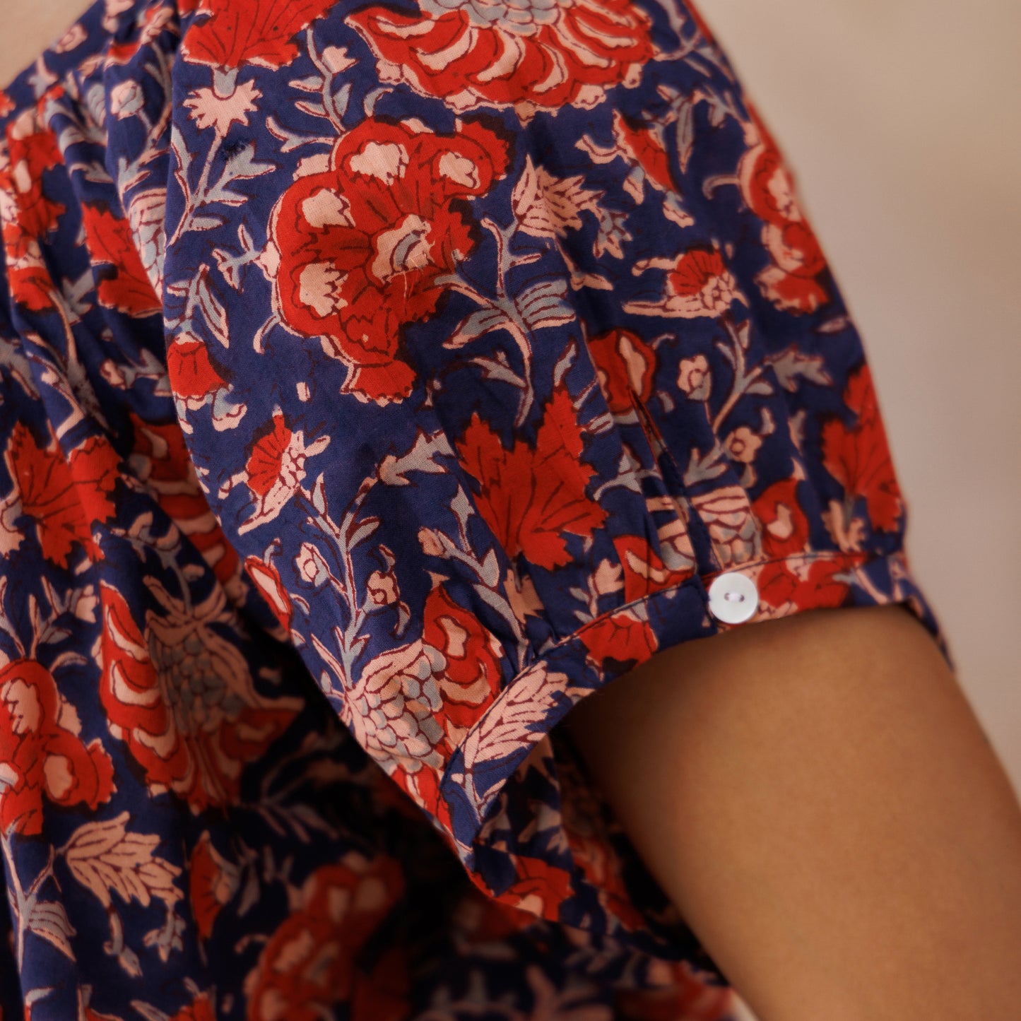 Bella top - Cherry & Navy