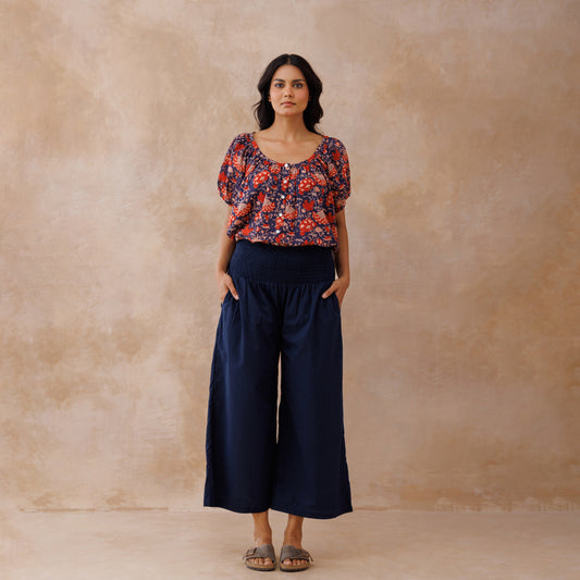 Bella top - Cherry & Navy