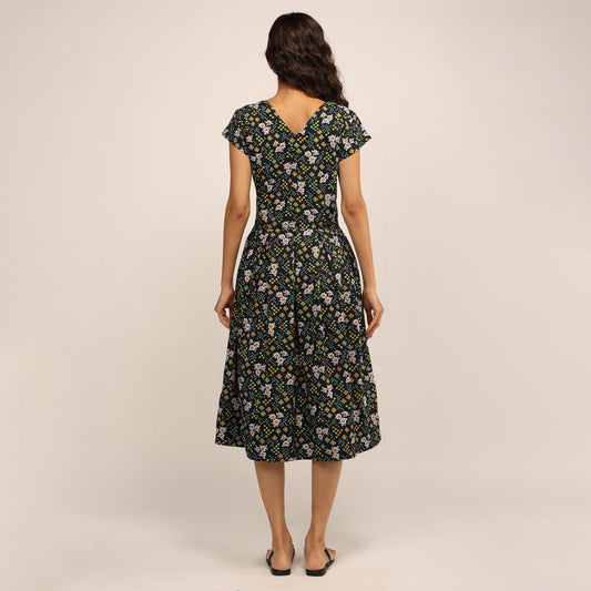 50's Dress - Daisy Lilac