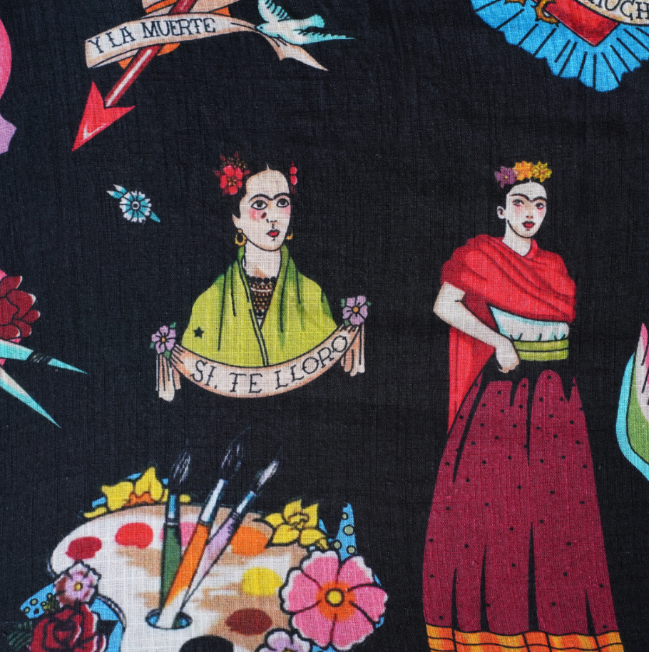 Reversible Skirt - Frida Lime/Frida Scarlet