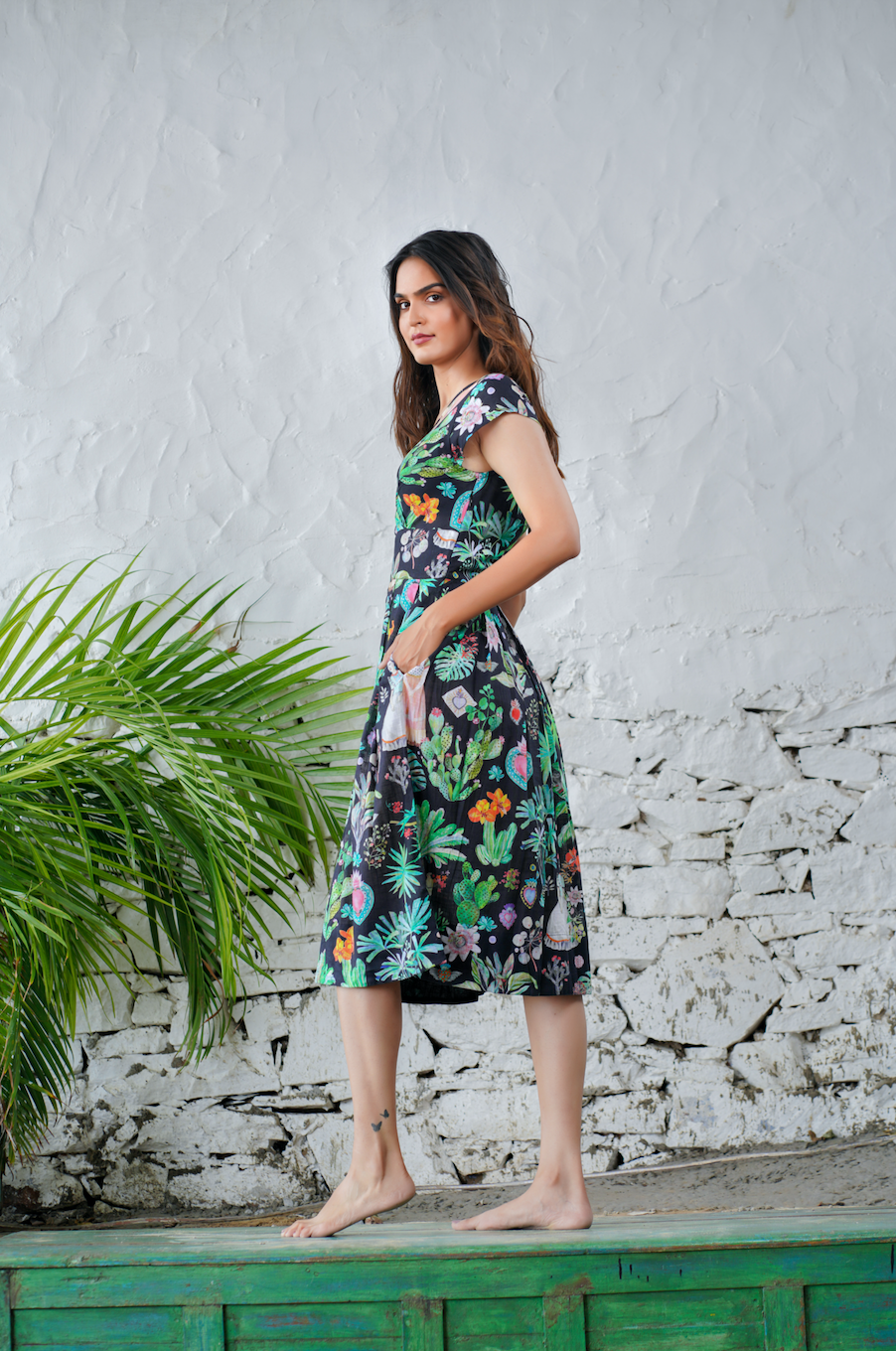 50's Dress - Frida Lime