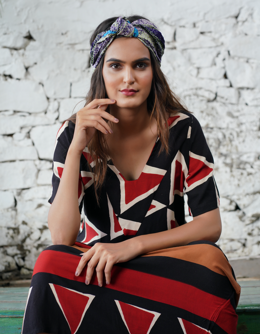 Aleena Dress - Tribal Red